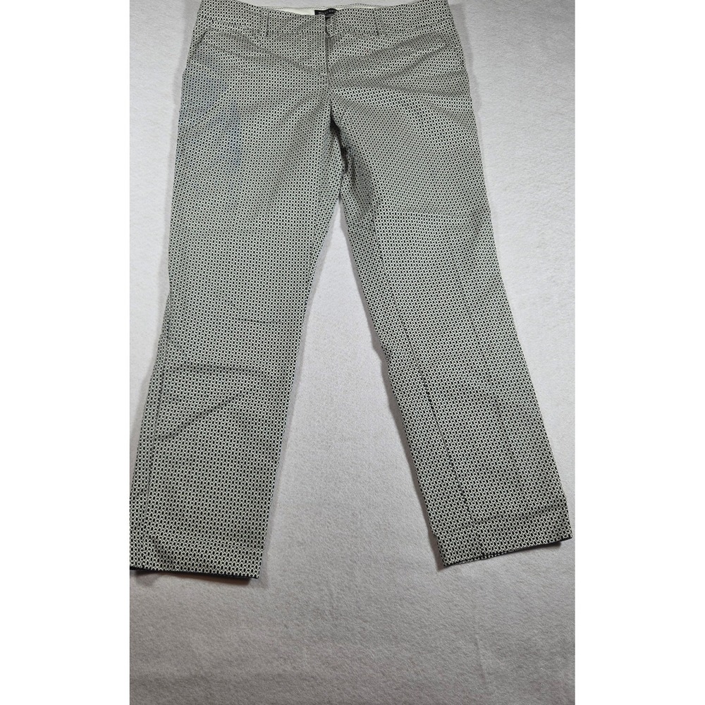 Willi Smith 10 Tailored Trousers Black White Micro Print Office Chic Workwear